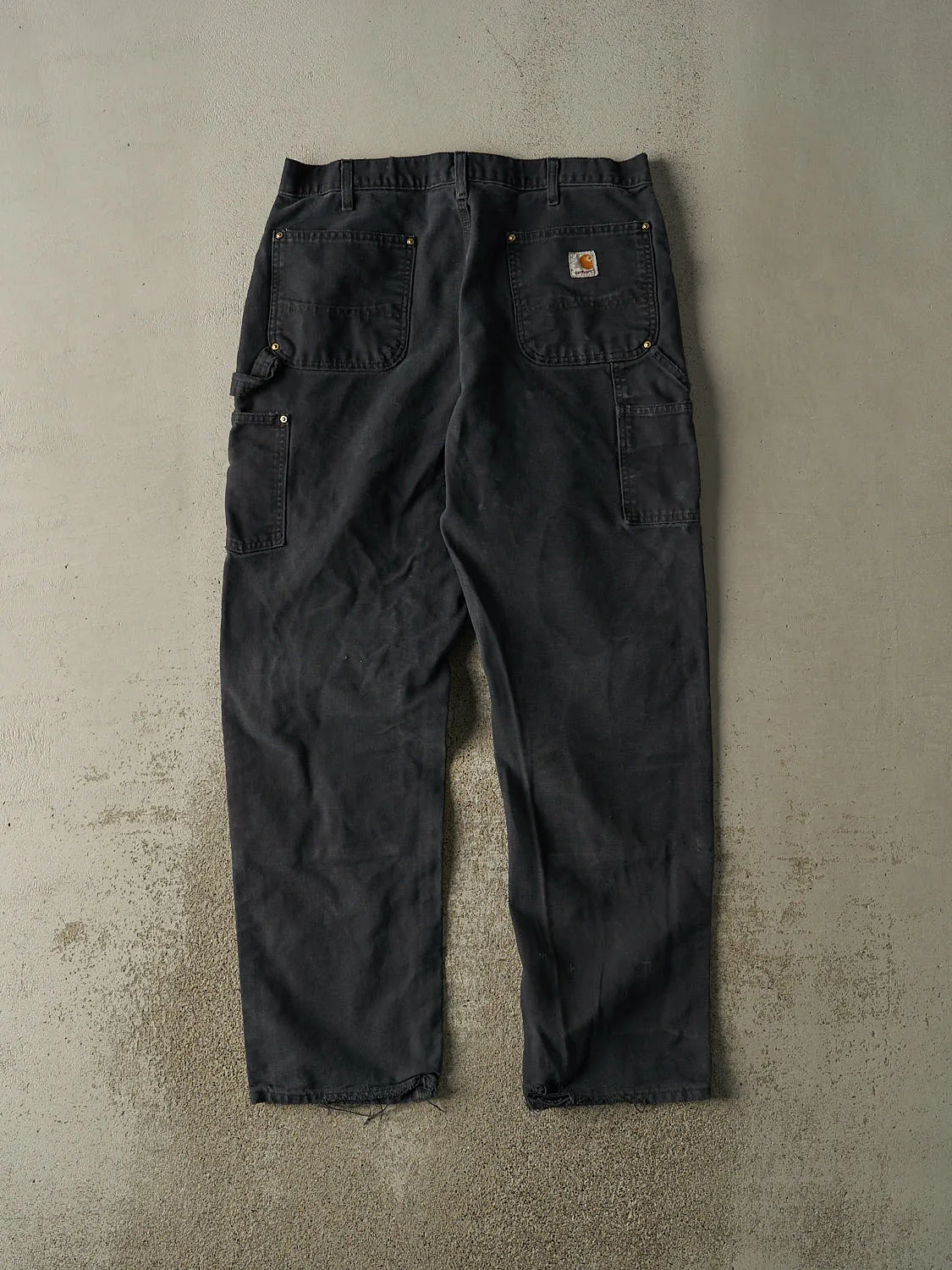 Vintage Y2K Faded Black Carhartt Double Knee Carpenter Pants (35x32.5) sold by Rebalance Vintage product image thumbnail 2