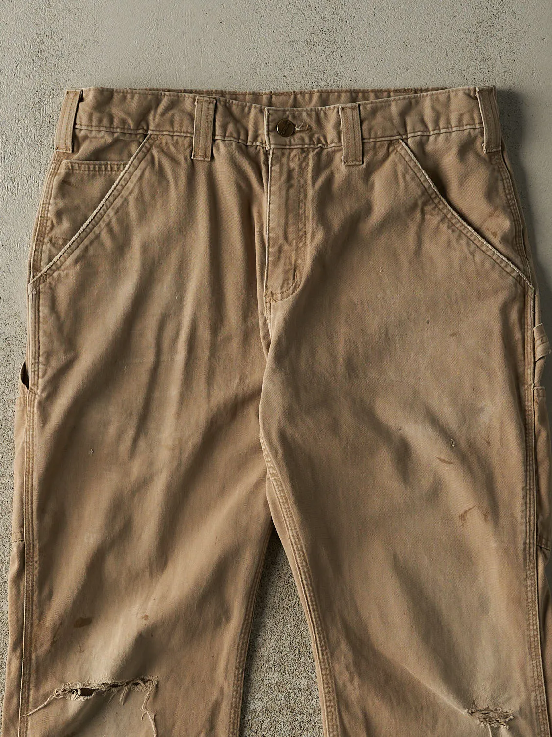 Vintage Y2K Beige Carhartt Carpenter Pants (33x29) sold by Rebalance Vintage product image thumbnail 3