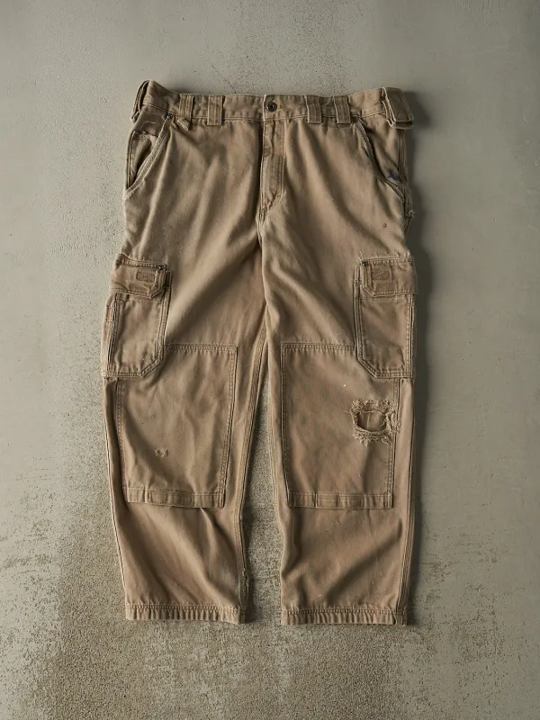 Vintage 90s Beige Duluth Cargo Work Pants (40x30) sold by Rebalance Vintage