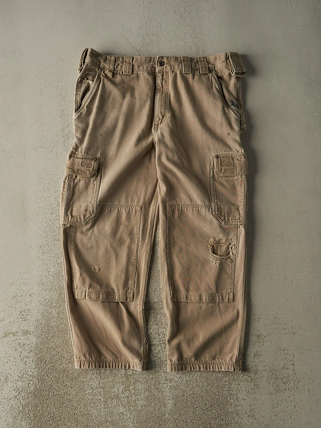 Vintage 90s Beige Duluth Cargo Work Pants (40x30) sold by Rebalance Vintage