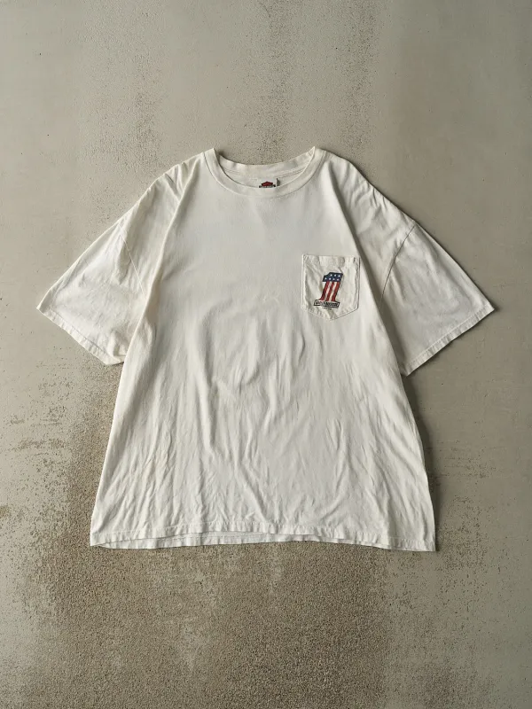 Vintage 11' White Harley Davidson Seattle Washington Pocket Tee (XXL) sold by Rebalance Vintage