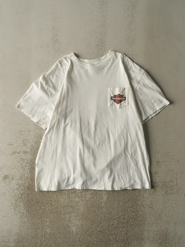 Vintage 10' White Harley Davidson Fargo ND Tee (XXL) sold by Rebalance Vintage