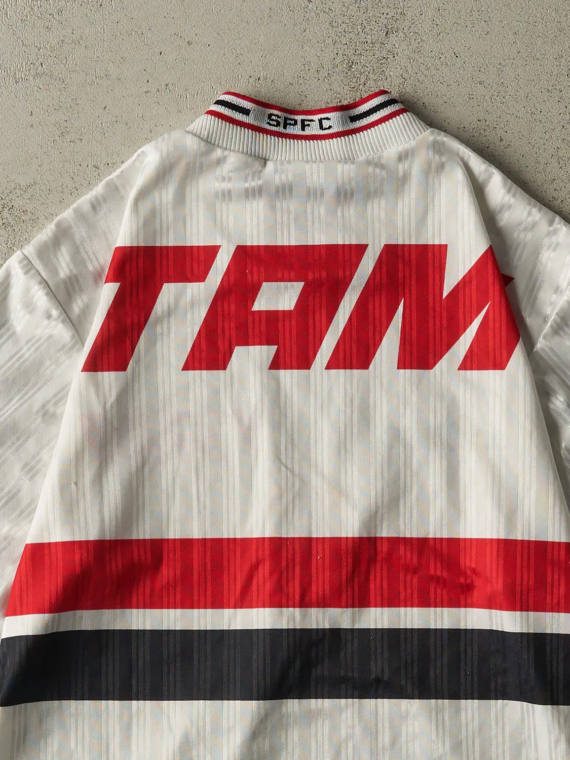 Vintage 90s White São Paulo Soccer Jersey (M/L) sold by Rebalance Vintage product image thumbnail 4