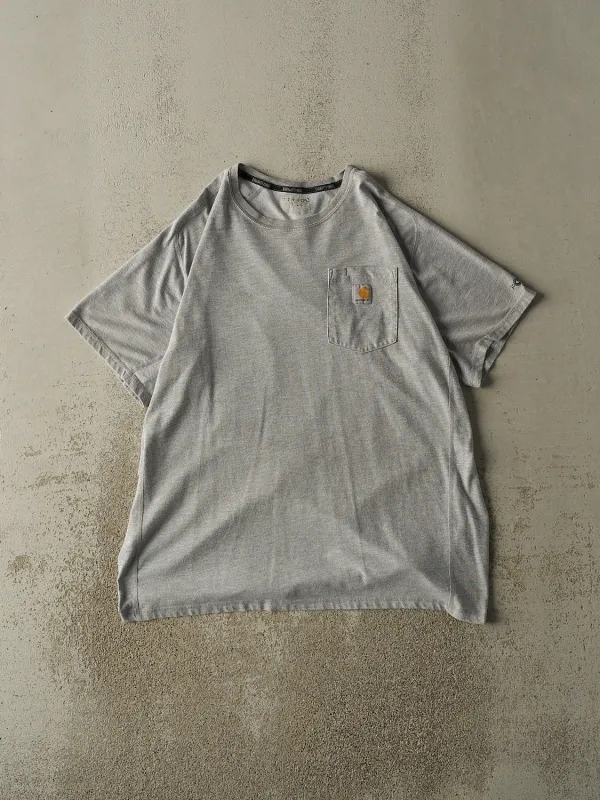 Vintage Y2K Grey Carhartt Pocket Tee (L/XL) sold by Rebalance Vintage