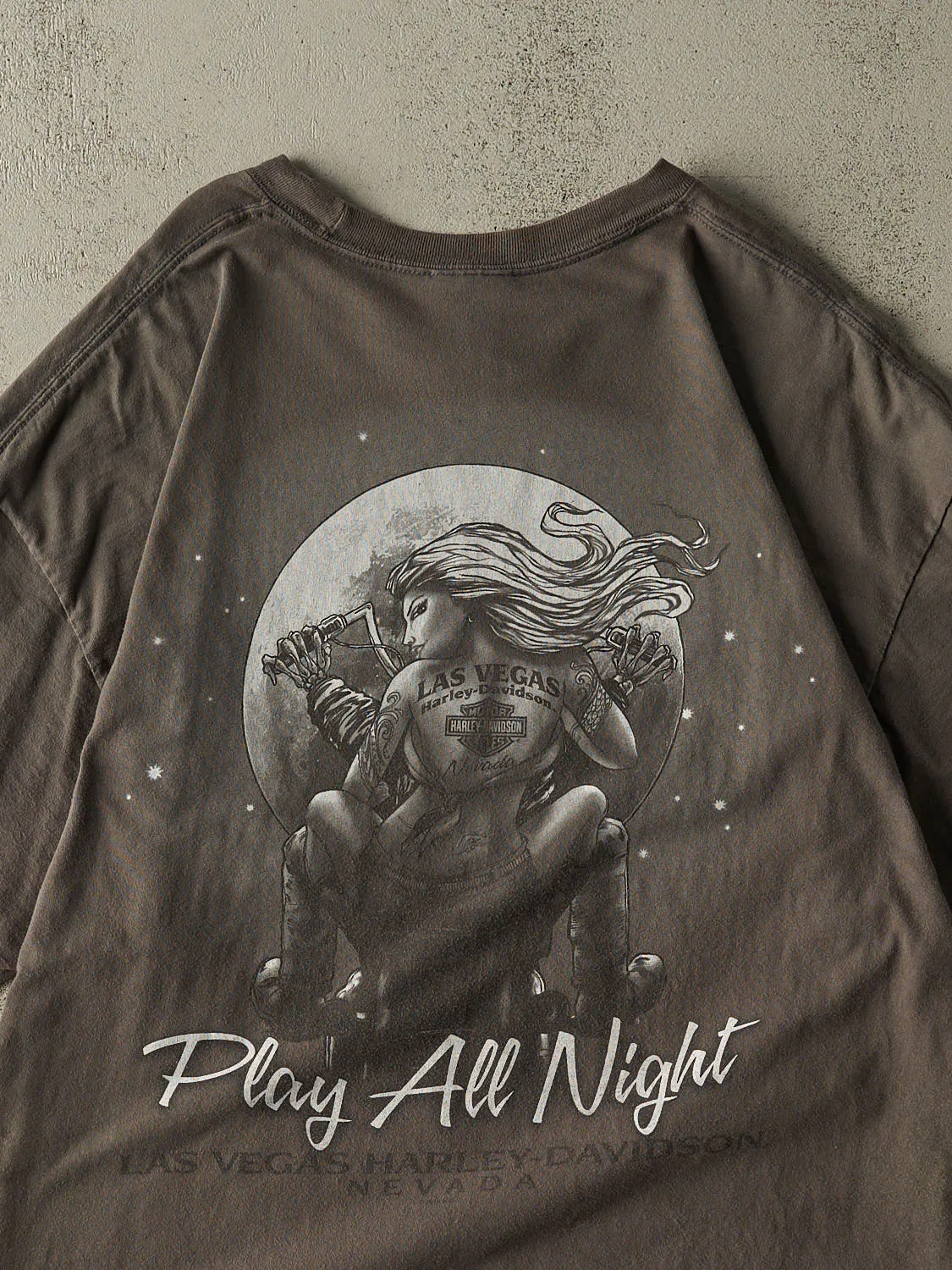 Vintage 14' Charcoal Grey Harley Davidson Las Vegas NV Tee (XL/XXL) sold by Rebalance Vintage product image thumbnail 4