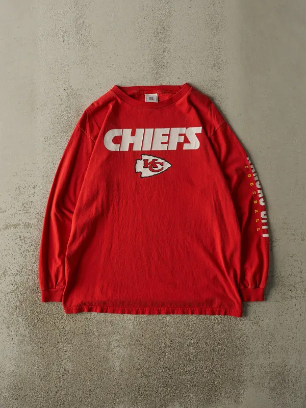 Vintage Y2K Red Kansas City Chiefs Long Sleeve (L) sold by Rebalance Vintage