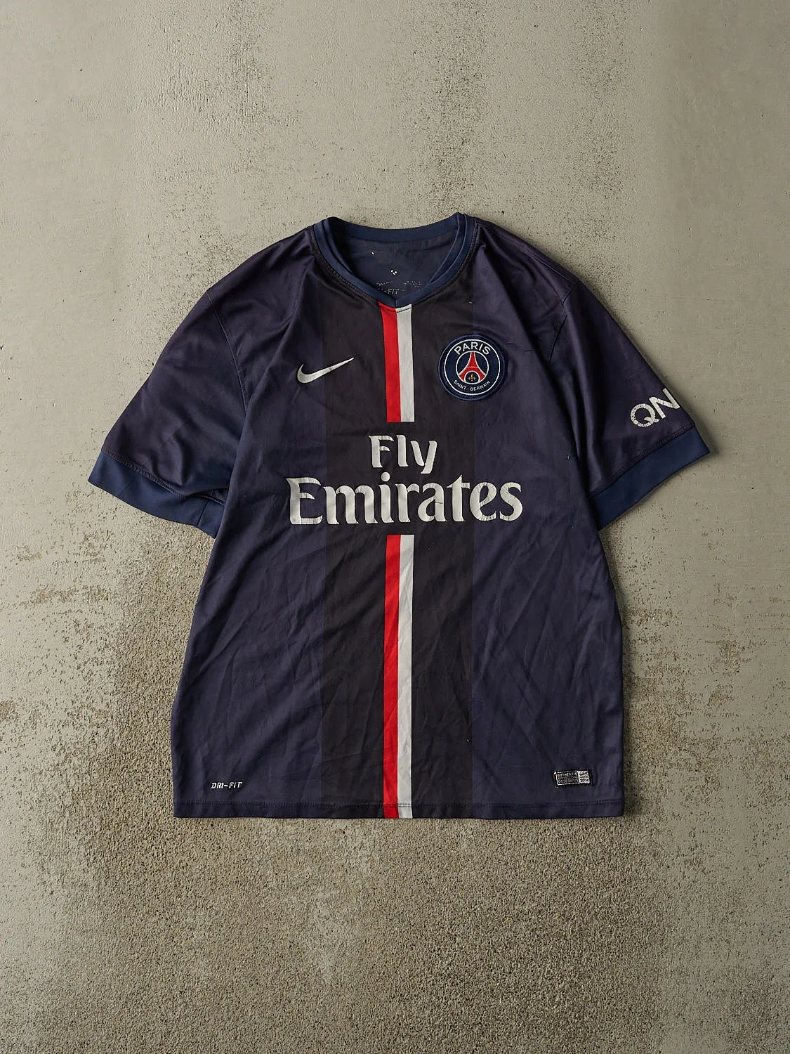 Vintage 14' Navy Blue Paris Saint-Germain Nike Jersey (L) sold by Rebalance Vintage
