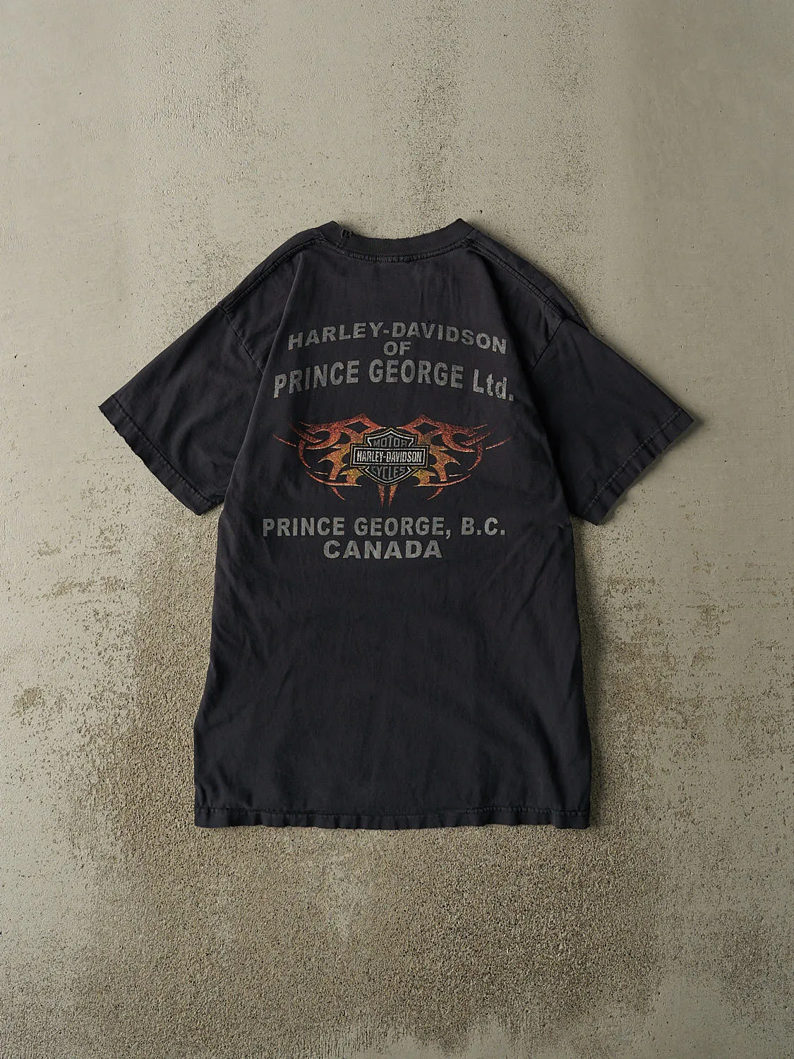 Vintage 04' Faded Black Harley Davidson Prince George BC Tee (M/L) sold by Rebalance Vintage product image thumbnail 2
