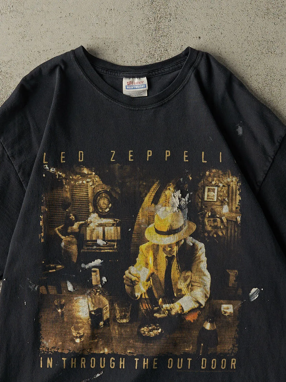 Vintage 08' Faded Black Led Zeppelin "In Through The Out Door" Tee (L) sold by Rebalance Vintage product image thumbnail 2