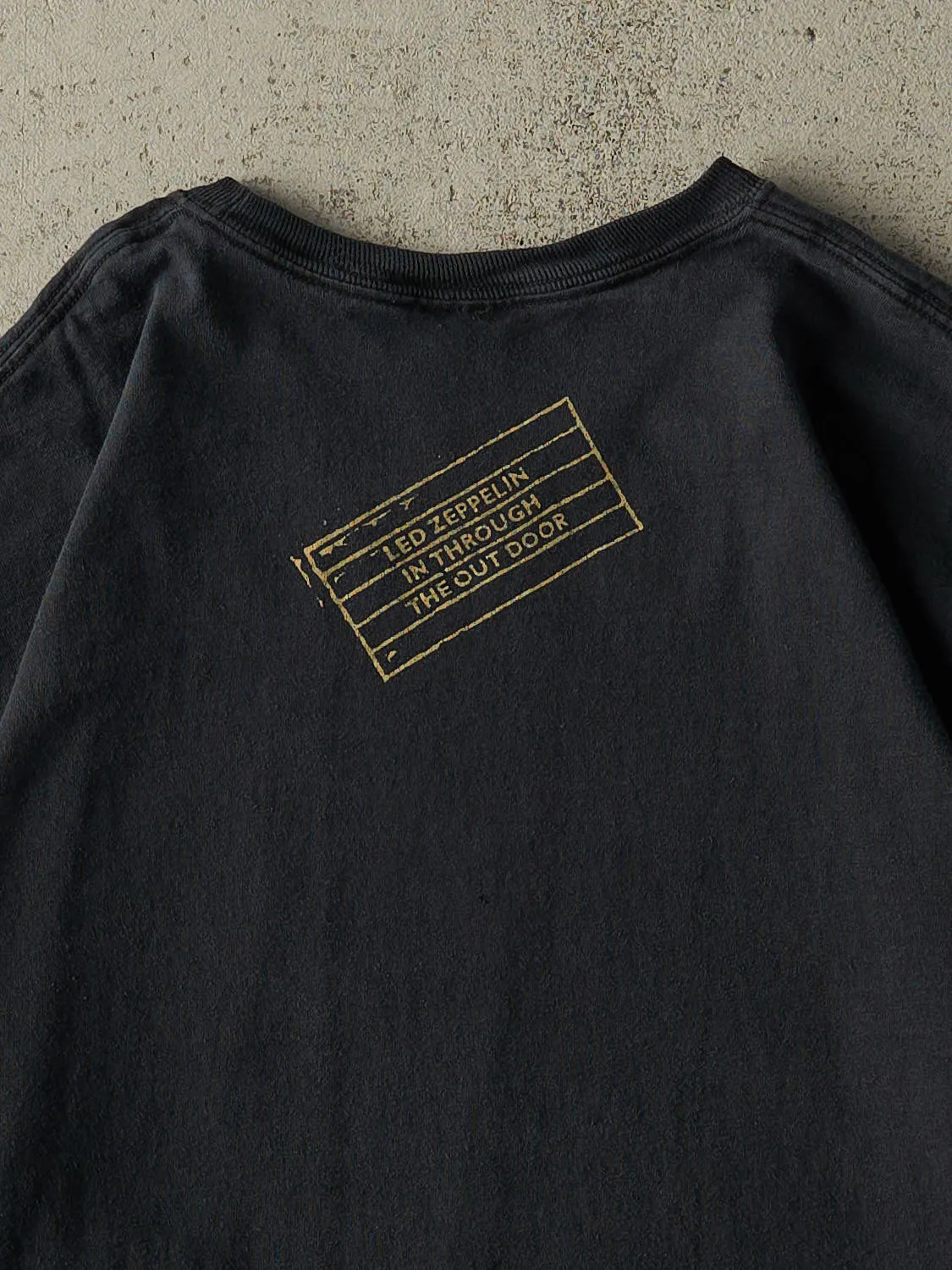 Vintage 08' Faded Black Led Zeppelin "In Through The Out Door" Tee (L) sold by Rebalance Vintage product image thumbnail 4