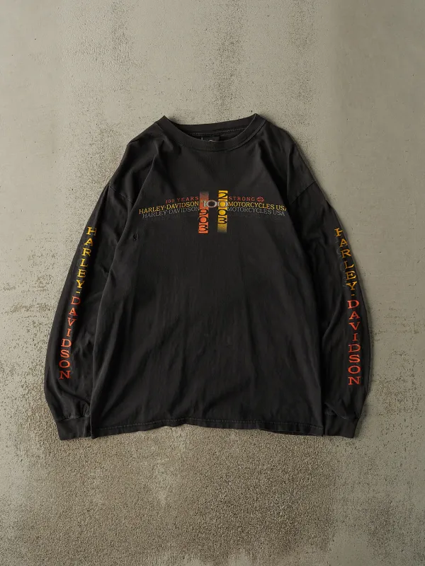 Vintage 03' Black Harley Davidson Potsdam NY Long Sleeve (M/L) sold by Rebalance Vintage