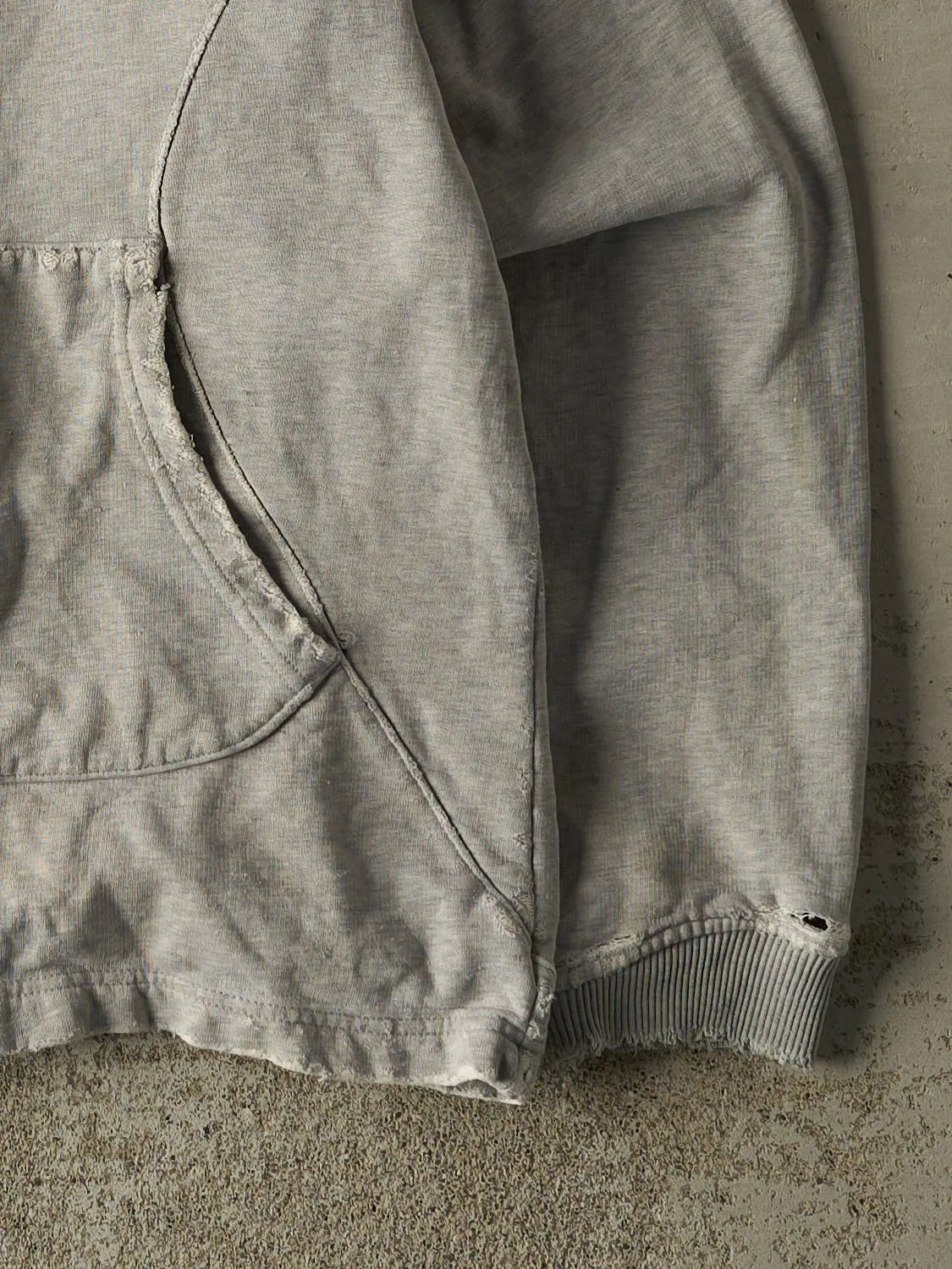 Vintage Y2K Grey Kansas University Jayhawks Adidas Hoodie (L/XL) sold by Rebalance Vintage product image thumbnail 4