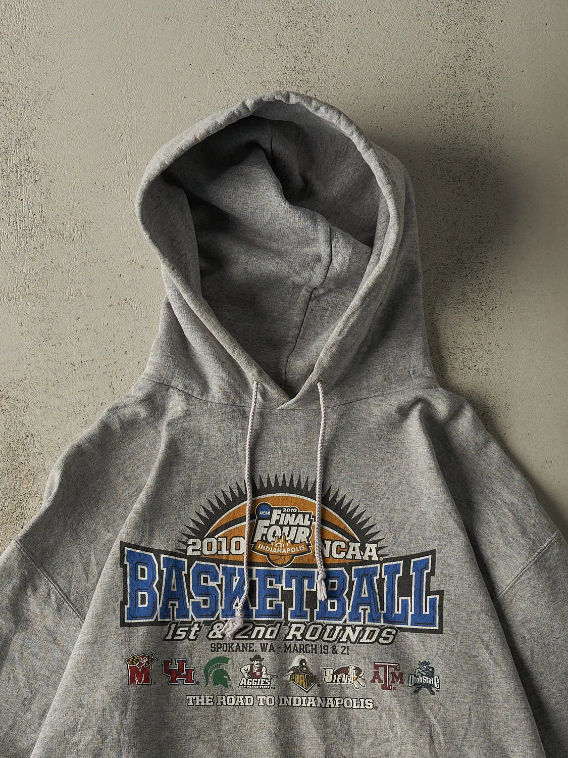 Vintage 10' Grey NCAA Final Four Basketball Hoodie (L/XL) sold by Rebalance Vintage product image thumbnail 2