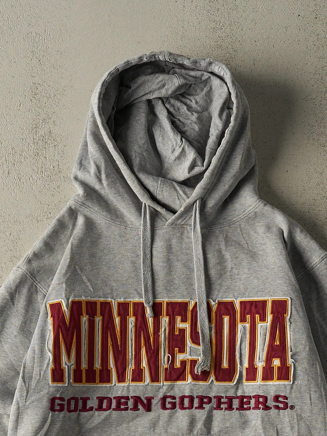 Vintage Y2K Grey University of Minnesota Golden Gophers Hoodie (M) sold by Rebalance Vintage product image thumbnail 2