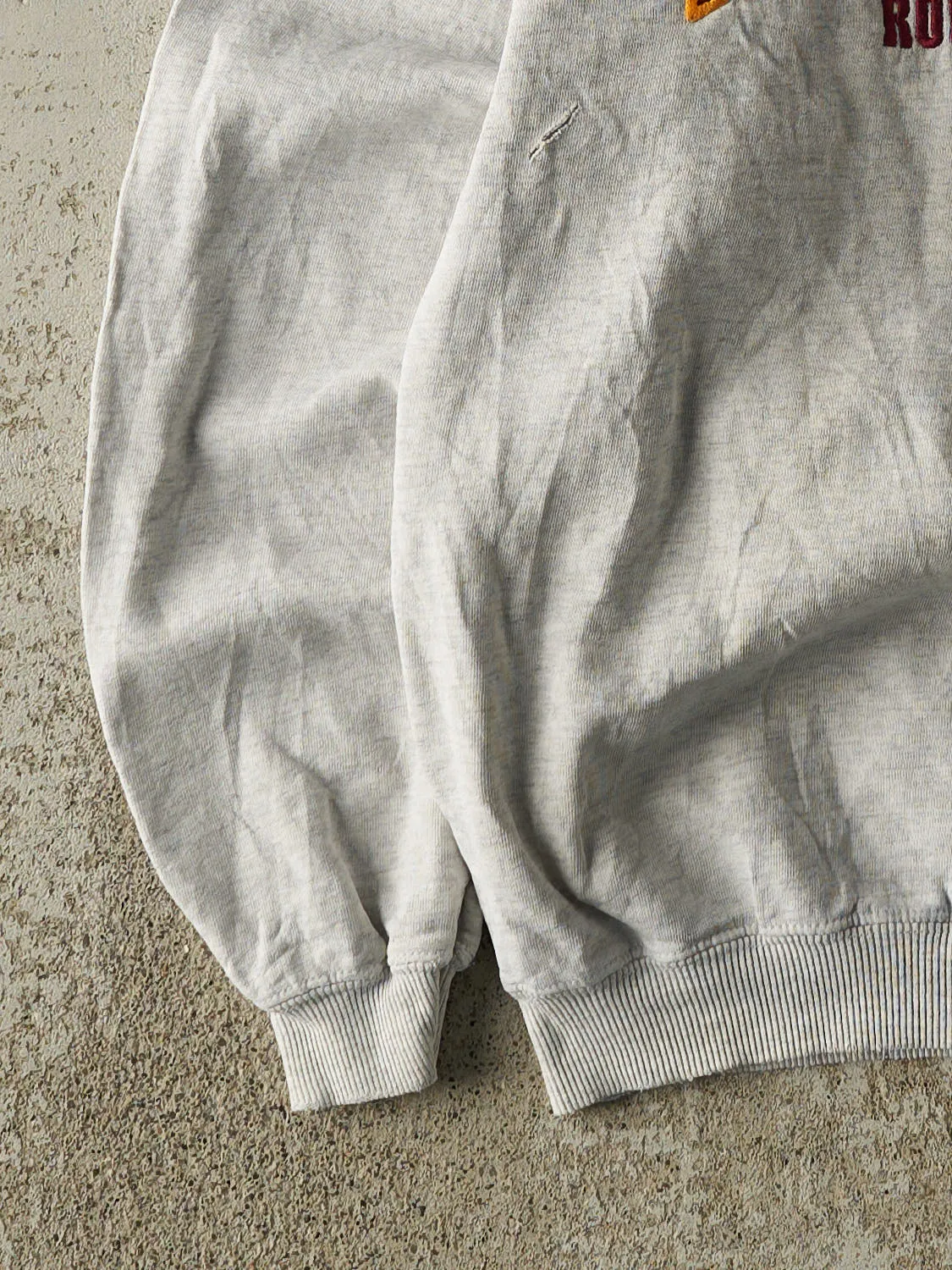 Vintage 90s Heather Grey Roosevelt Roughriders Embroidered Crewneck (M/L) sold by Rebalance Vintage product image thumbnail 3