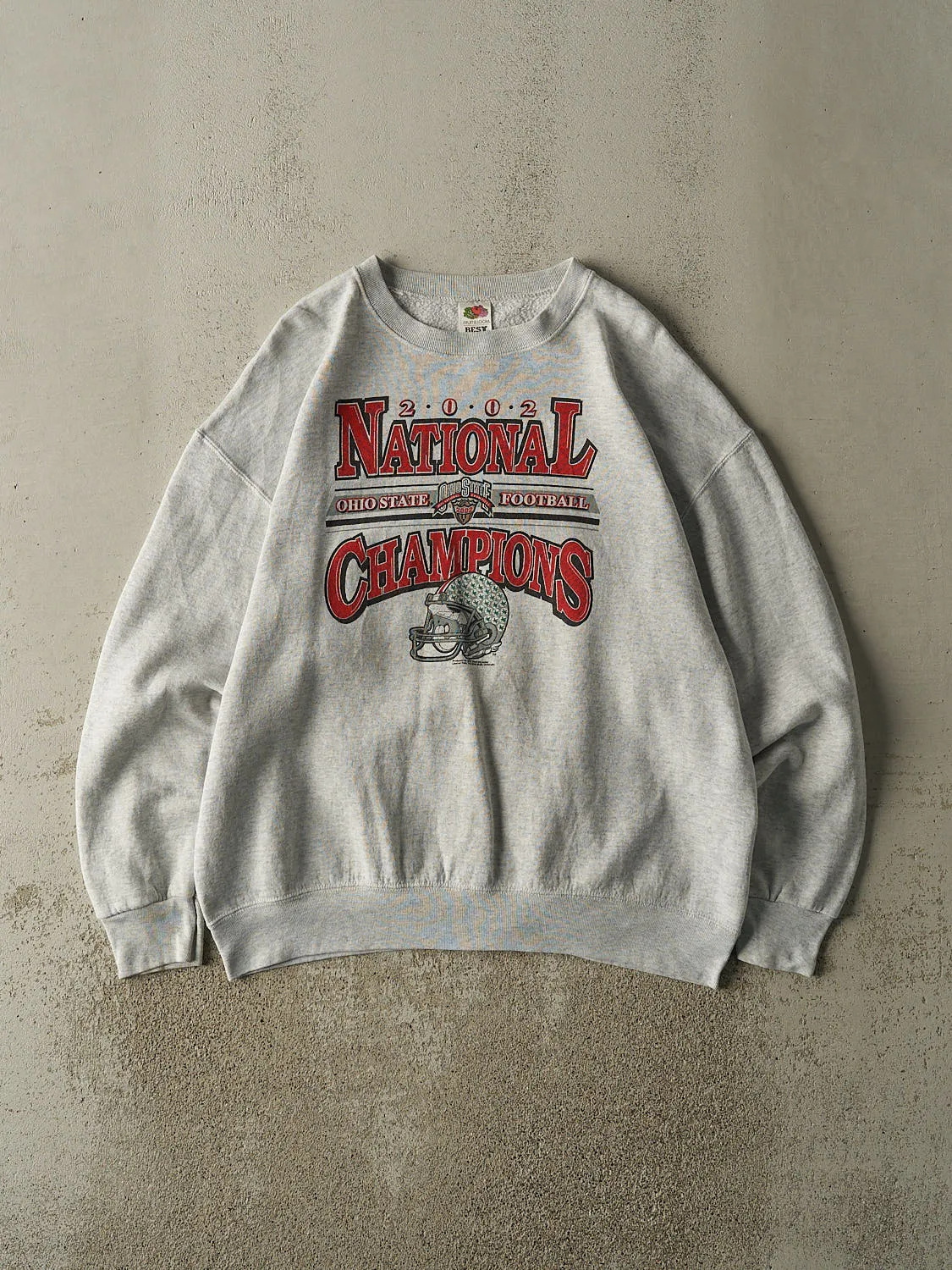 Vintage 02' Heather Grey Ohio State Football National Champions Crewneck (XL/XXL) sold by Rebalance Vintage