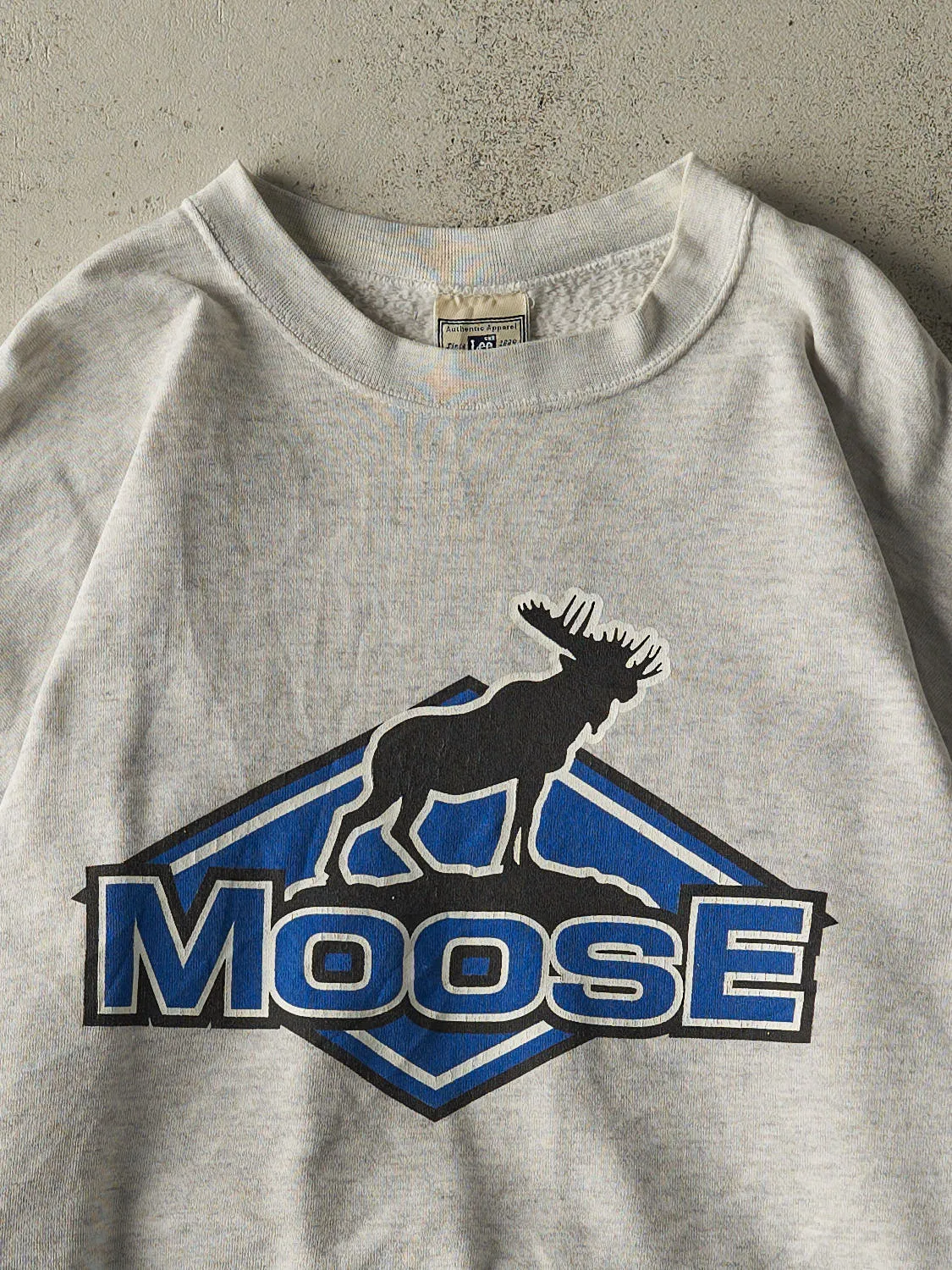 Vintage 90s Heather Grey Moose Crewneck (XL) sold by Rebalance Vintage product image thumbnail 2