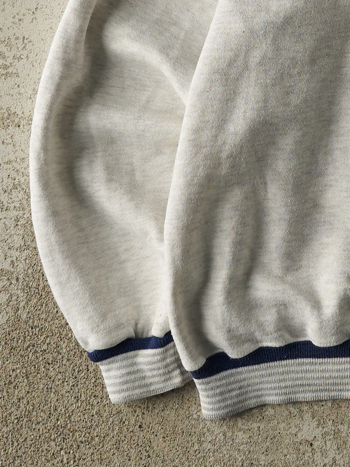 Vintage 90s Heather Grey Capital Crusaders Embroidered Ribbed Crewneck (L/XL) sold by Rebalance Vintage product image thumbnail 3