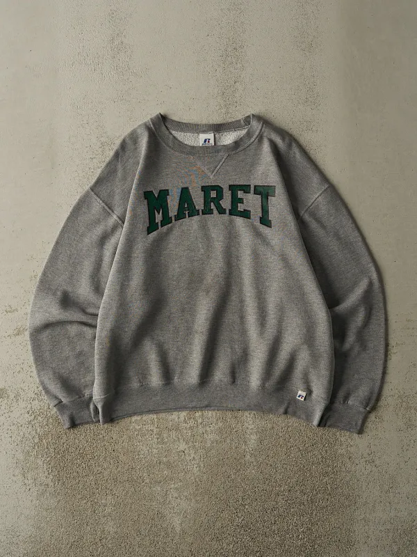 Vintage Y2K Grey Russell Athletic Maret Crewneck (M/L) sold by Rebalance Vintage