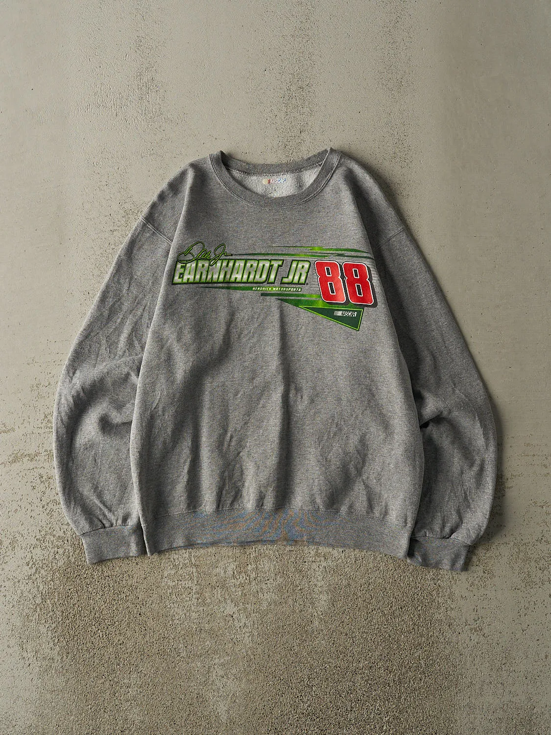 Vintage Y2K Grey Dale Earnhardt Jr Nascar Crewneck (M) sold by Rebalance Vintage