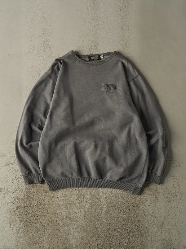Vintage 90s Washed Grey Wind River Embroidered Crewneck (XL/XXL) sold by Rebalance Vintage