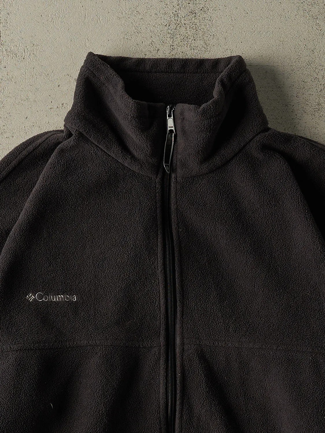 Vintage Y2K Charcoal Grey Columbia Embroidered Zip Up Fleece (L/XL) sold by Rebalance Vintage product image thumbnail 2
