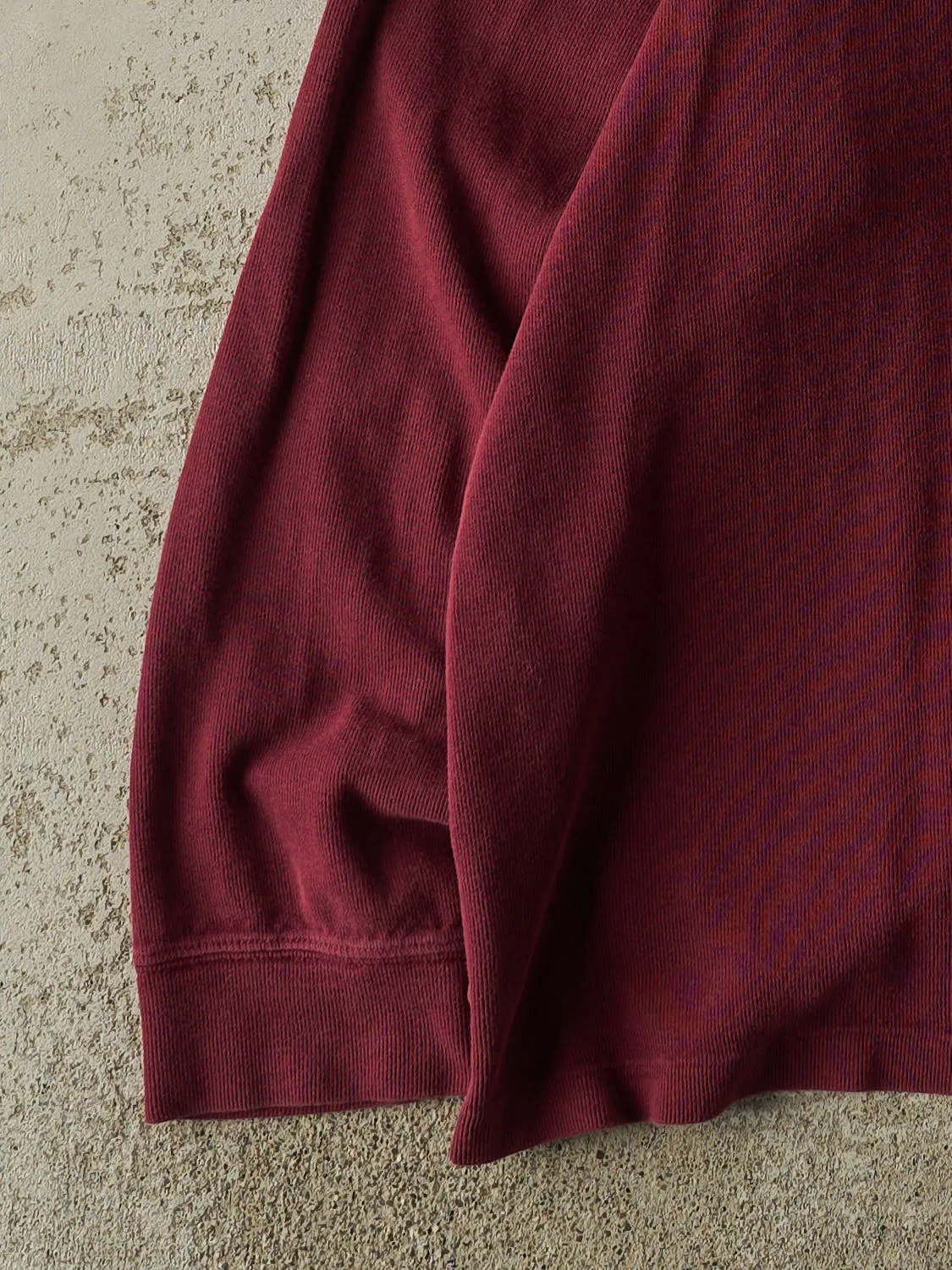 Vintage Y2K Burgundy Polo Ralph Lauren Quarter Zip Sweater (XL/XXL) sold by Rebalance Vintage product image thumbnail 3