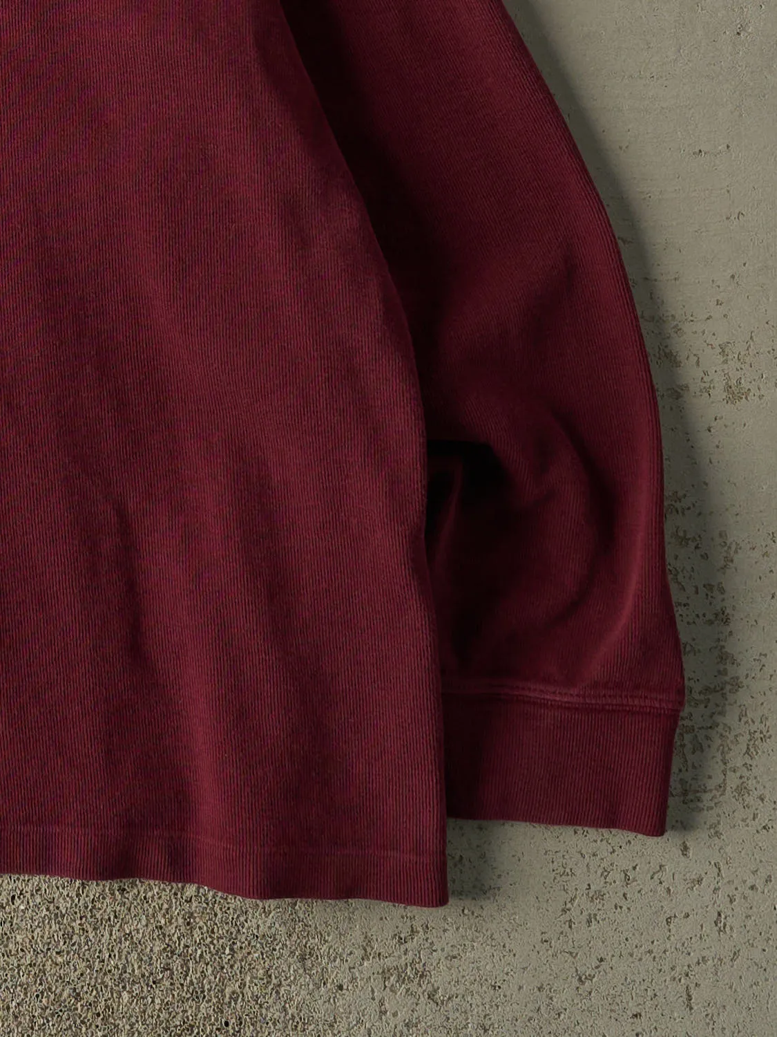 Vintage Y2K Burgundy Polo Ralph Lauren Quarter Zip Sweater (XL/XXL) sold by Rebalance Vintage product image thumbnail 4