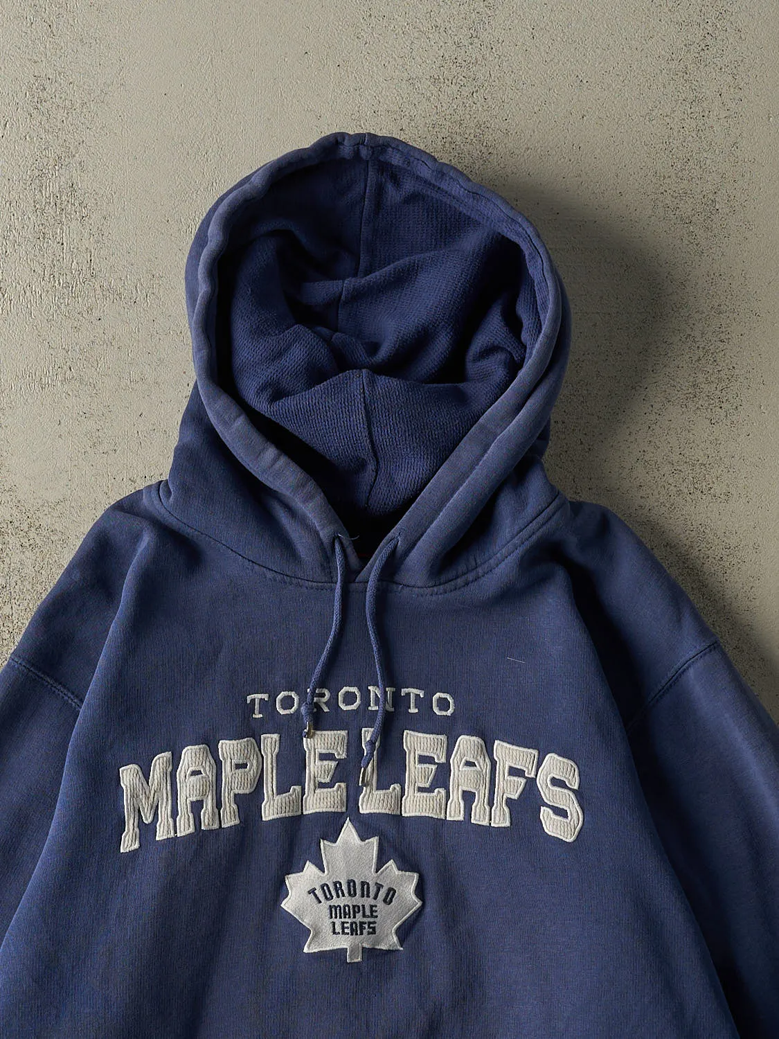 Vintage Y2K Navy Blue Toronto Maple Leafs Embroidered Hoodie (XL) sold by Rebalance Vintage product image thumbnail 2