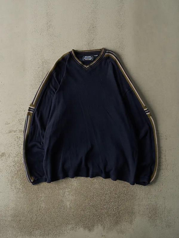 Vintage 90s Navy Blue Point Zero Knit Long Sleeve (XL/XXL) sold by Rebalance Vintage