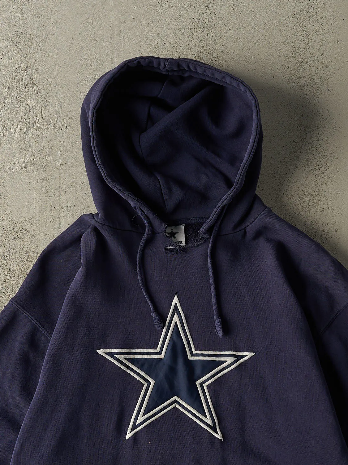 Vintage 90s Navy Blue Dallas Cowboys Embroidered Hoodie (XL) sold by Rebalance Vintage product image thumbnail 2