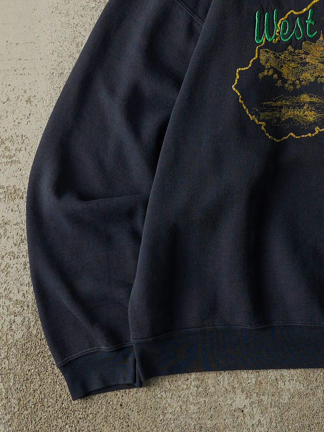 Vintage 90s Navy Blue West Virginia Embroidered Crewneck (XL) sold by Rebalance Vintage product image thumbnail 3