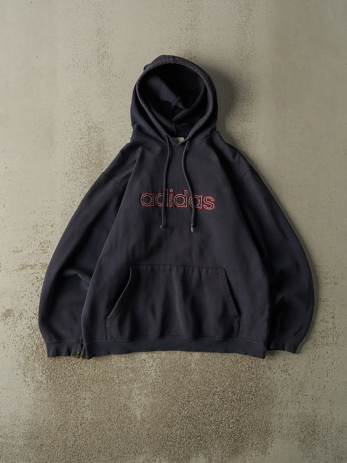 Vintage 90s Navy Blue Adidas Embroidered Hoodie (M/L) sold by Rebalance Vintage