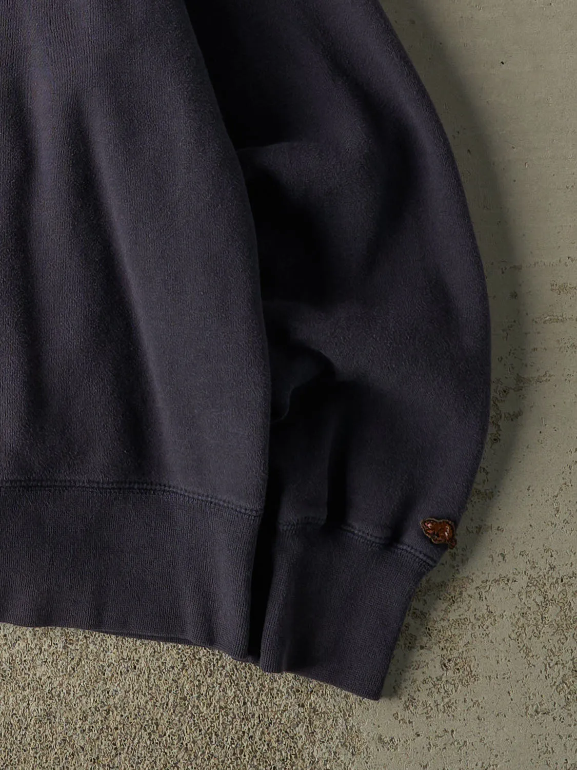 Vintage Y2K Navy Blue Roots Embroidered Quarter Zip Sweater (S/M) sold by Rebalance Vintage product image thumbnail 4