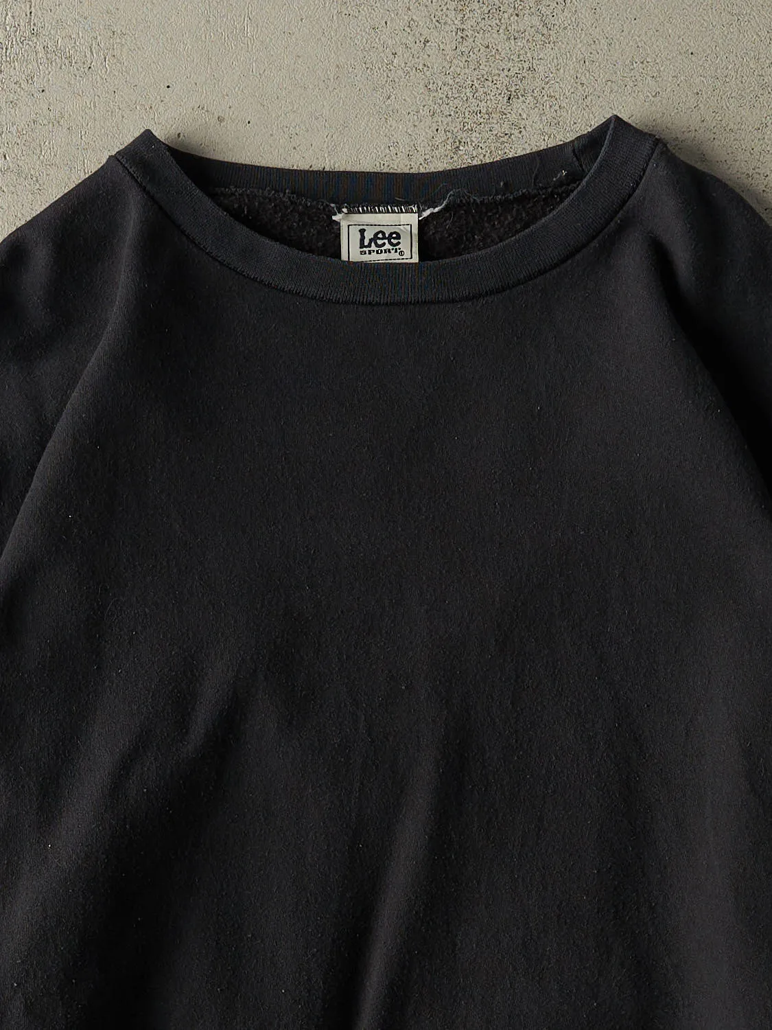 Vintage 90s Faded Black Blank Crewneck (XL) sold by Rebalance Vintage product image thumbnail 2
