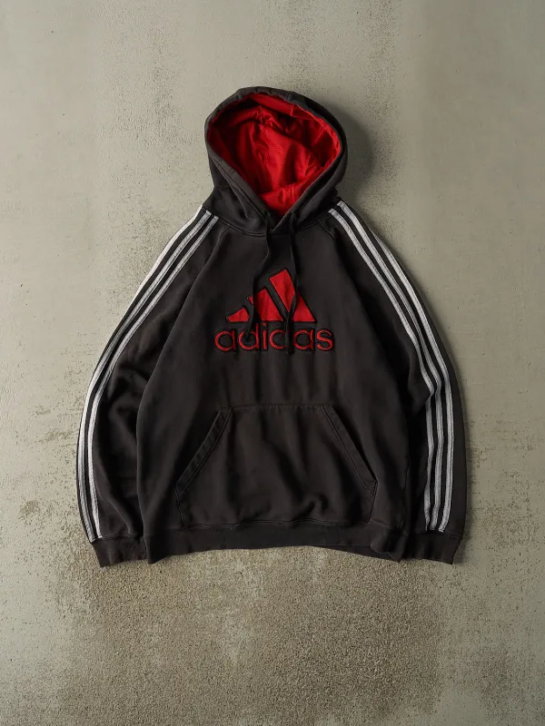 Vintage Y2K Faded Black Adidas Embroidered Hoodie (L) sold by Rebalance Vintage