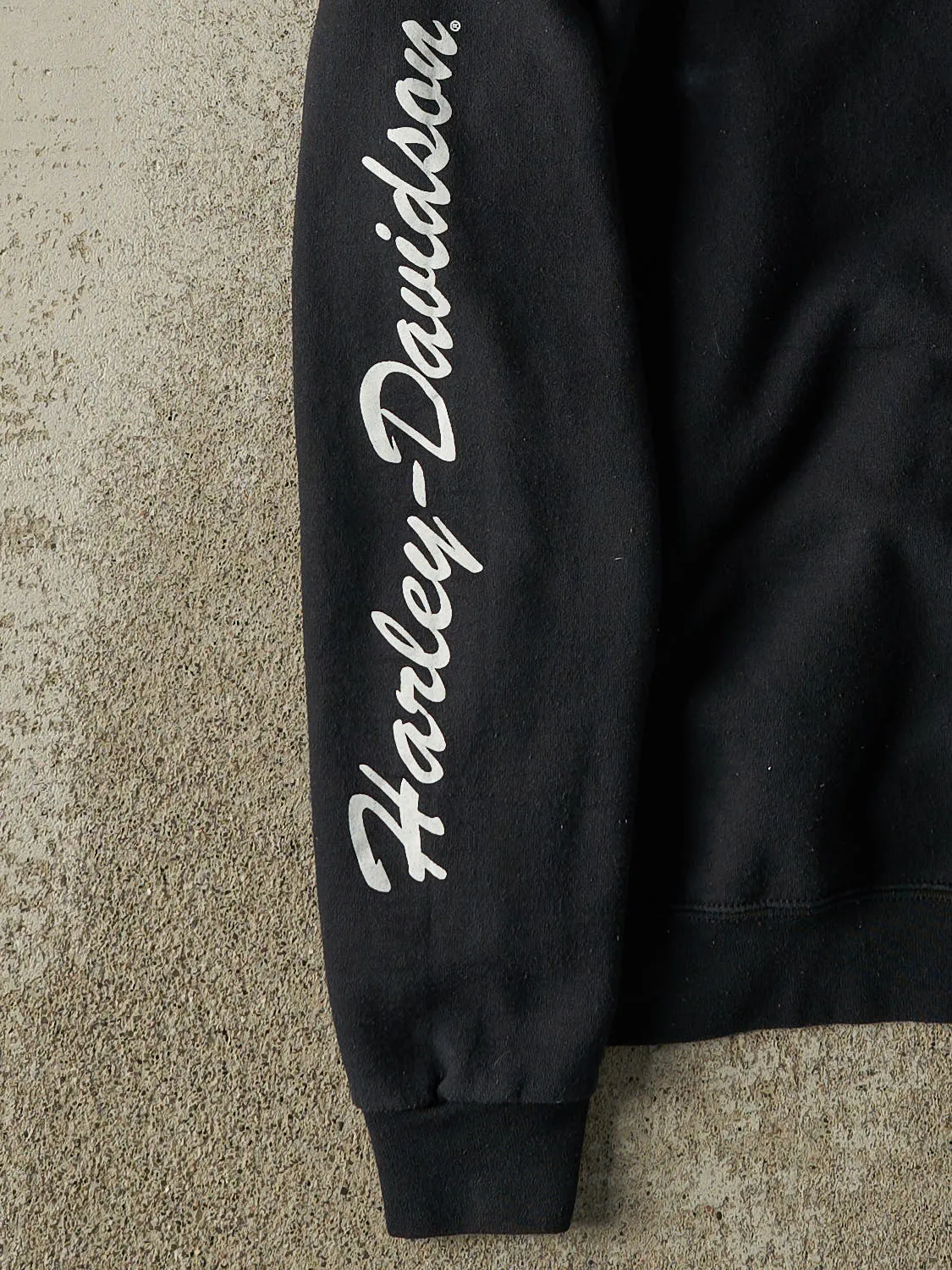 Vintage Y2K Black Harley Davidson Traverse City MI Hoodie (S/M) sold by Rebalance Vintage product image thumbnail 4