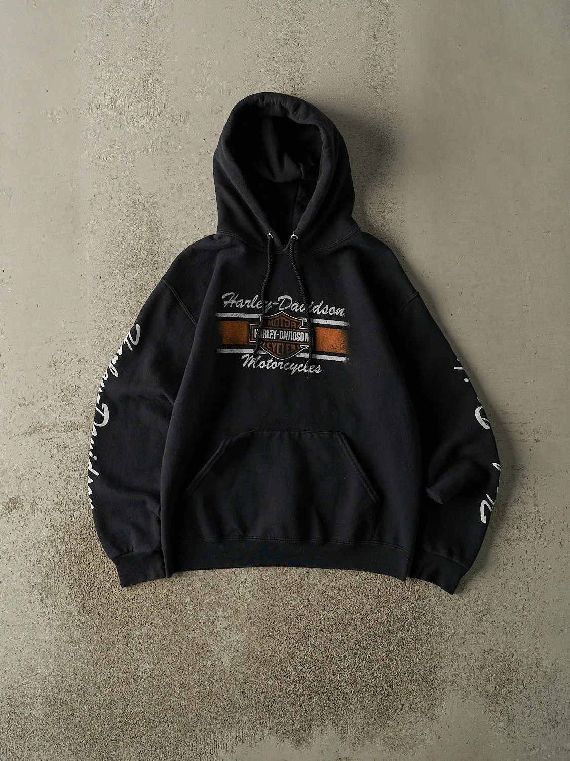 Vintage Y2K Black Harley Davidson Traverse City MI Hoodie (S/M) sold by Rebalance Vintage