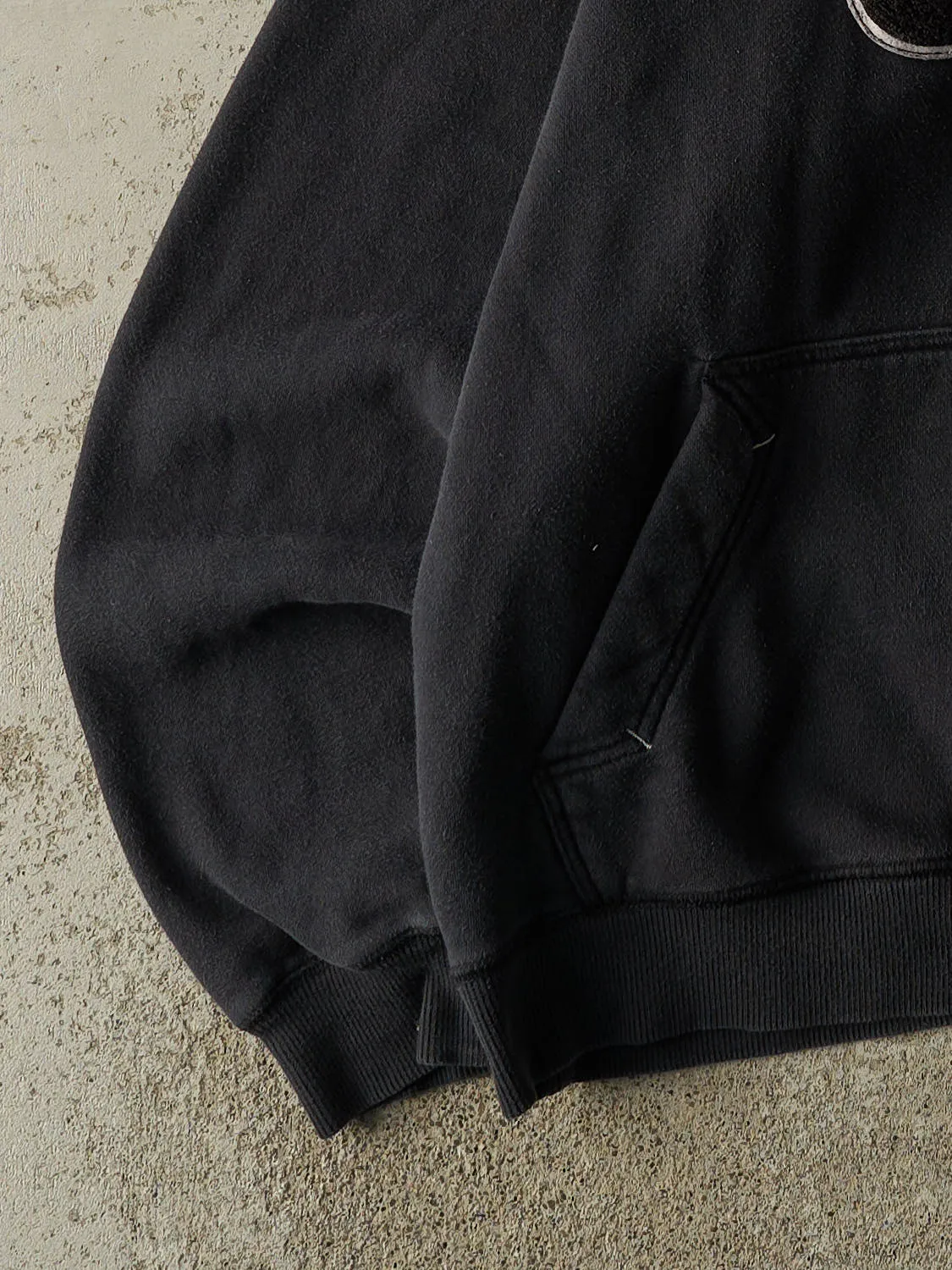 Vintage Y2K Black Nike Chenille Embroidered Hoodie (L/XL) sold by Rebalance Vintage product image thumbnail 3