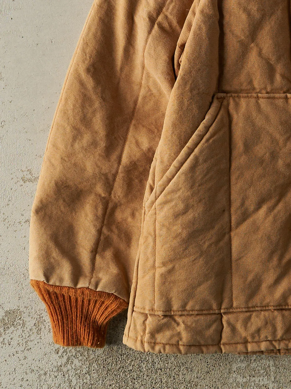 Vintage 70s Beige Insulated Chore Jacket (M/L) sold by Rebalance Vintage product image thumbnail 3