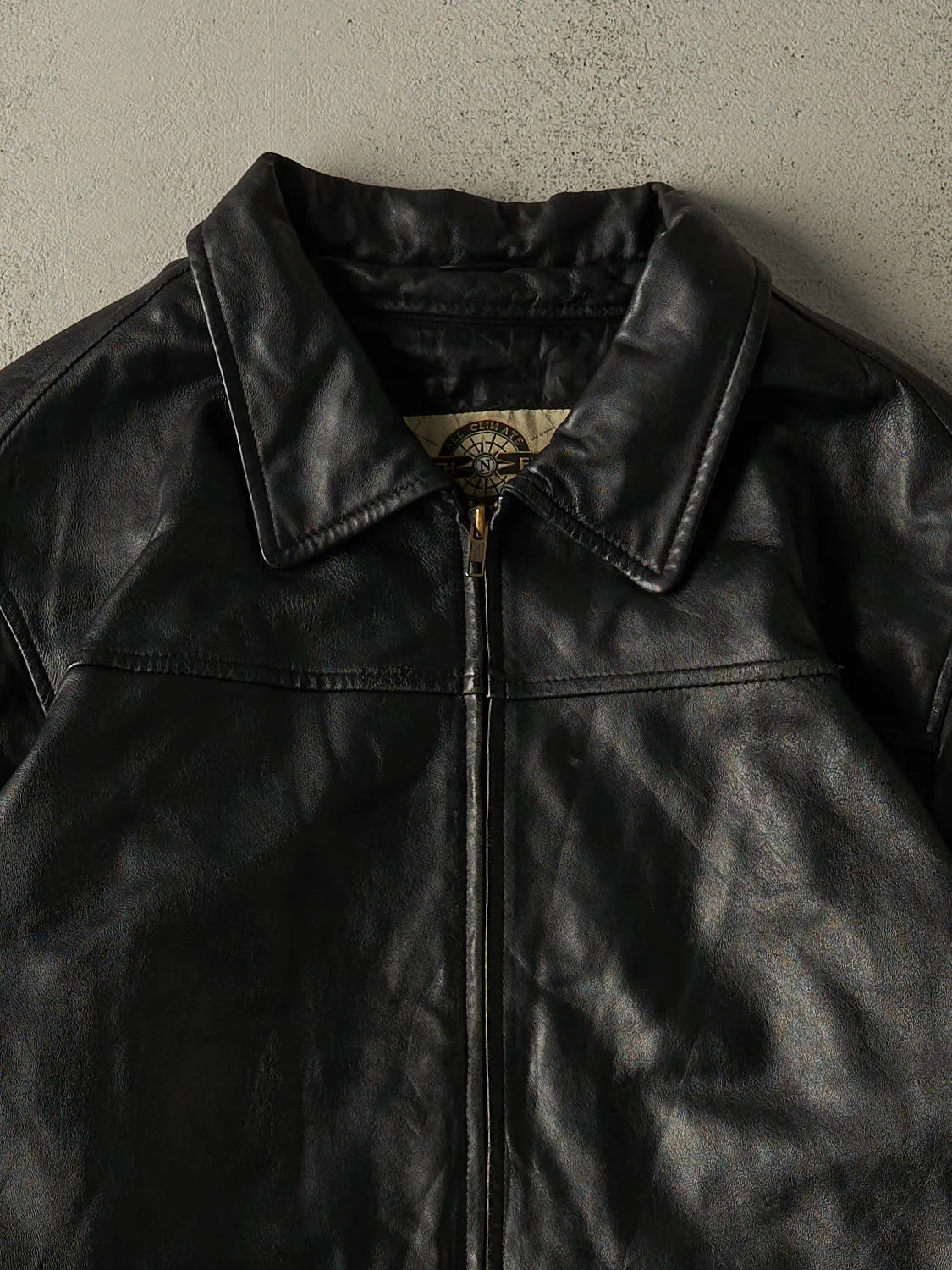 Vintage Y2K Black Soft Leather Jacket (L) sold by Rebalance Vintage product image thumbnail 2