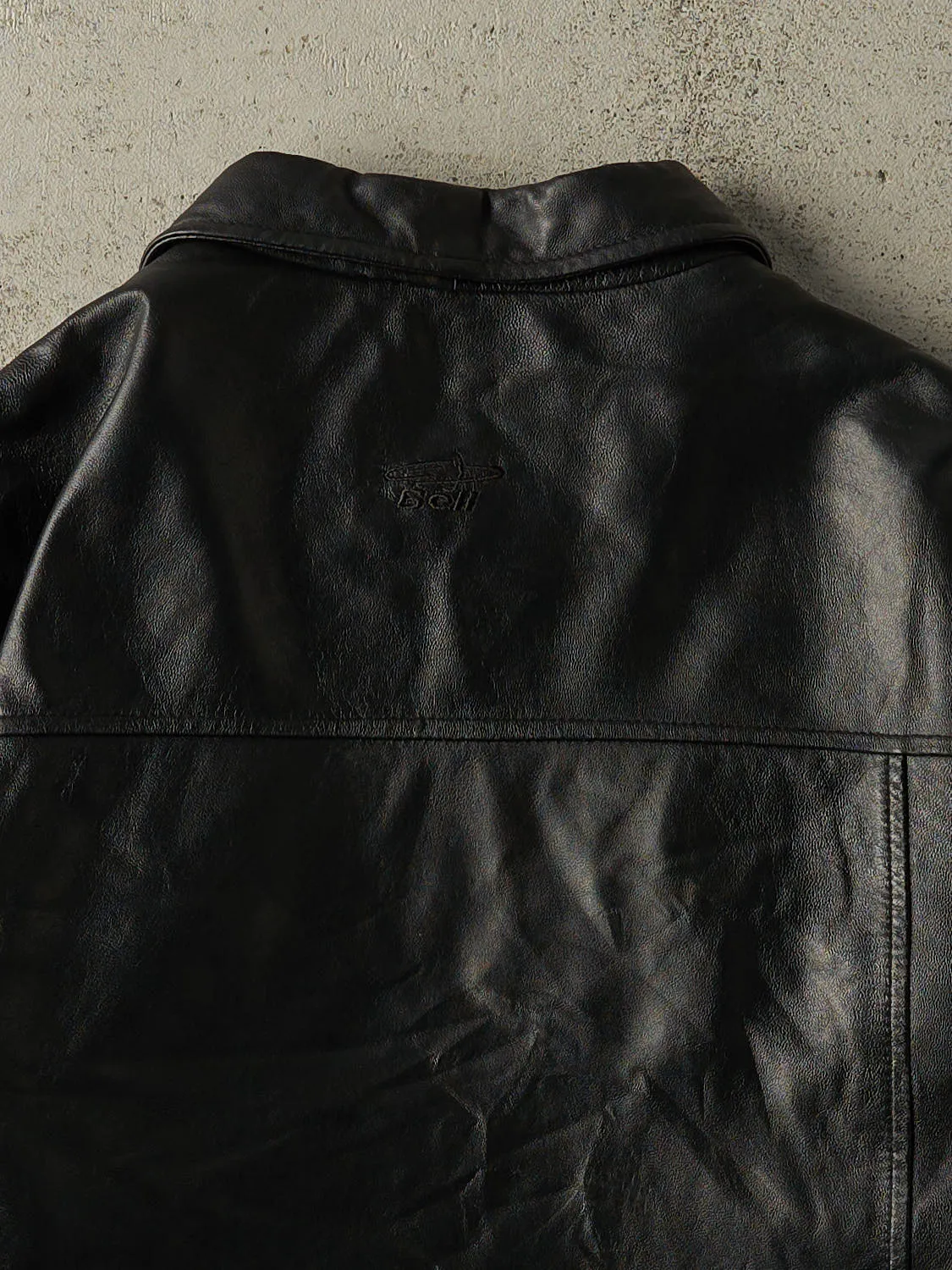 Vintage Y2K Black Soft Leather Jacket (L) sold by Rebalance Vintage product image thumbnail 4