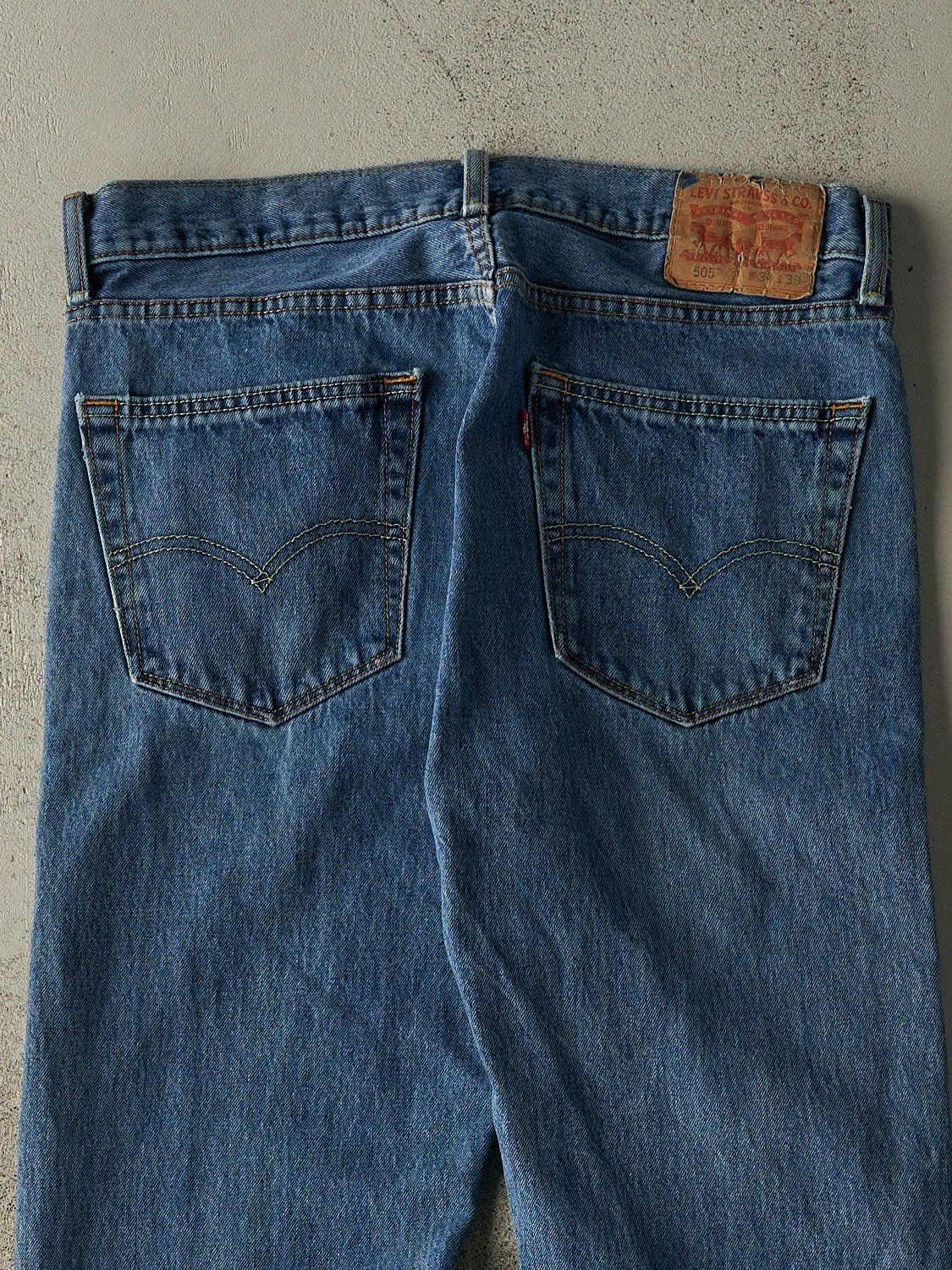 Vintage Y2K Dark Wash Levi's 505 Jeans (34x29.5) sold by Rebalance Vintage product image thumbnail 5