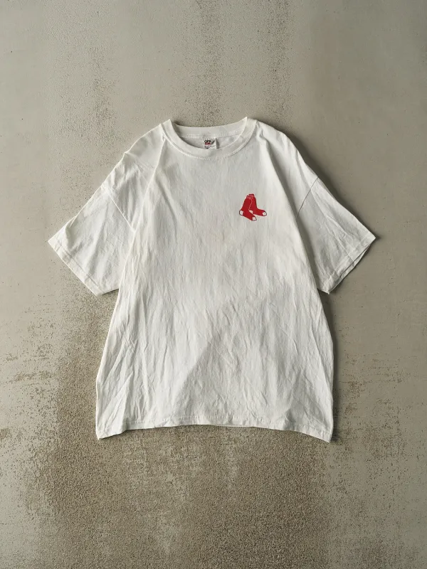 Vintage 01' White Boston Red Sox Tee (XL) sold by Rebalance Vintage