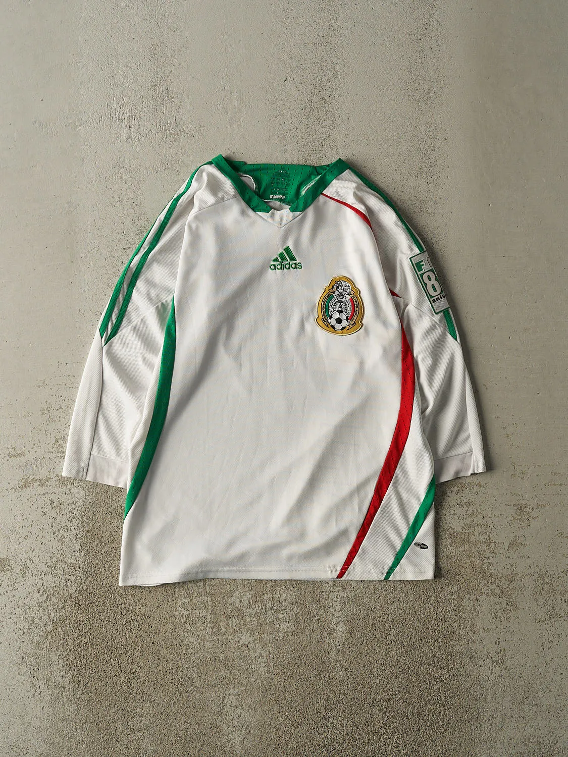 Vintage 07' White Adidas Mexico Soccer Jersey (M) sold by Rebalance Vintage