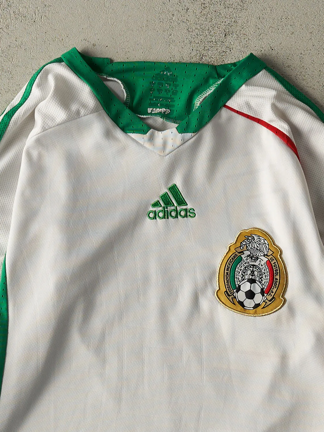 Vintage 07' White Adidas Mexico Soccer Jersey (M) sold by Rebalance Vintage product image thumbnail 2