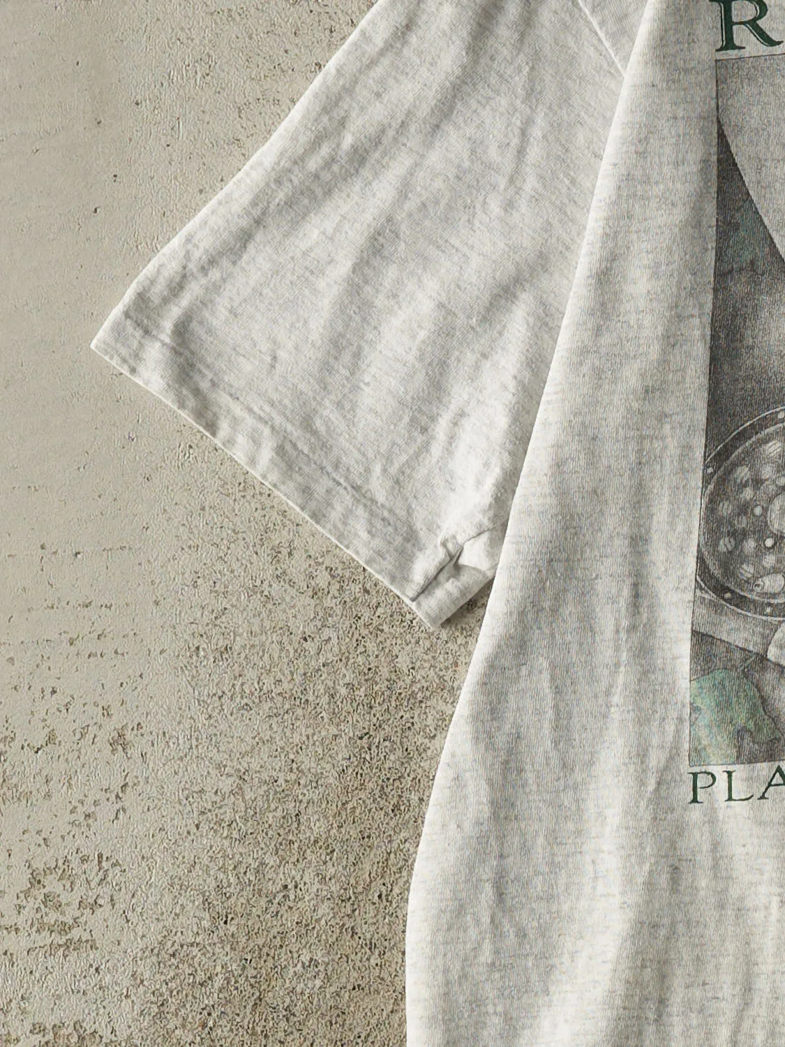 Vintage 94' Heather Grey Fishing Slogan Tee (M/L) sold by Rebalance Vintage product image thumbnail 3