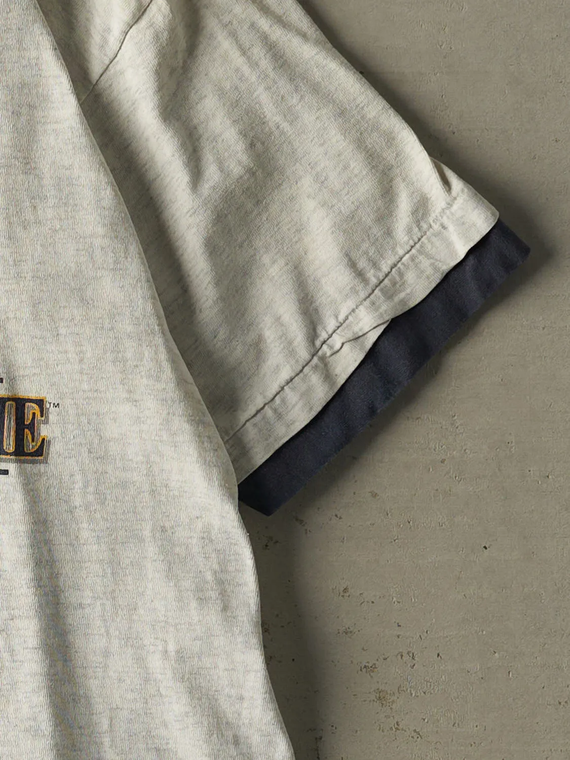 Vintage 90s Heather Grey University of Notre Dame Tee (L/XL) sold by Rebalance Vintage product image thumbnail 4