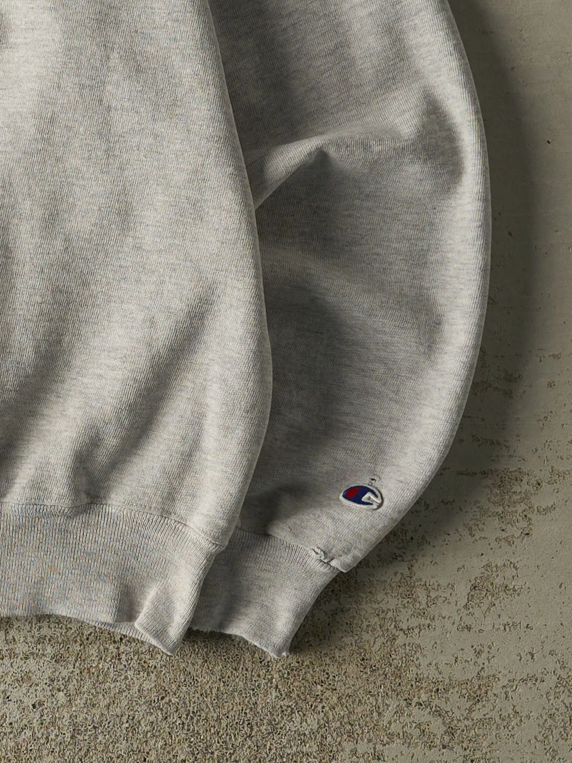 Vintage 90s Heather Grey Champion Embroidered Crewneck (M/L) sold by Rebalance Vintage product image thumbnail 4