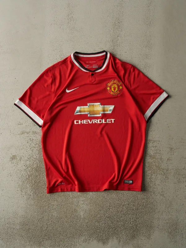 Vintage Y2K Red Manchester United Nike Soccer Jersey (XL) sold by Rebalance Vintage